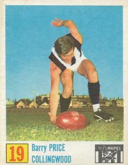 1971 Kellogg's VFL Footy Festival #19 Barry Price Front
